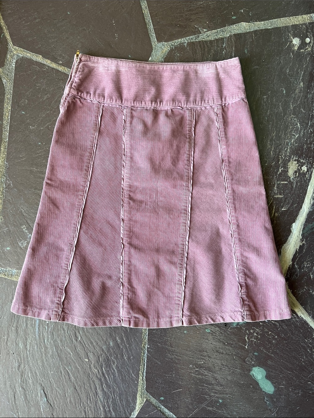 United Colors of Benetton Mauve Pink Corduroy A-Line Skirt